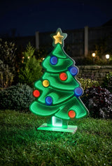 Premier 1.8 Metre LED Infinity Mirror - Christmas Tree With Baubles