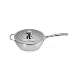 Le Creuset 3-Ply Stainless Steel Non-Stick Chefs Pan With Lid - 24cm