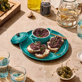 Le Creuset Stoneware Petite Round Casserole - Bleu Riviera