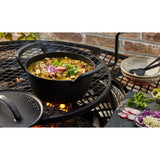 Le Creuset Cast Iron BBQ Outdoor 25cm Round Casserole - Satin Black