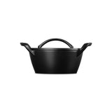 Le Creuset Cast Iron BBQ Outdoor 25cm Round Casserole - Satin Black