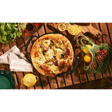 Le Creuset Cast Iron BBQ Outdoor 35cm Round Pizza Pan - Satin Black