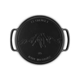 Le Creuset Cast Iron BBQ Outdoor 35cm Round Pizza Pan - Satin Black