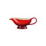Le Creuset L'Etoile Christmas Heritage Stoneware Gravy Boat - Cerise