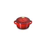Le Creuset L'Etoile Christmas Stoneware Petite Round Casserole - Cerise