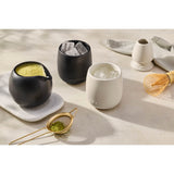 Le Creuset Serenity Collection Stoneware Set 0f 4 320ml Coupe Mugs - Satin Black & Brioche