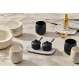 Le Creuset Serenity Collection Set of 2 Stoneware Condiment Pots with Spoons - Satin Black