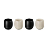 Le Creuset Serenity Collection Set of 4 Stoneware Tumblers - Satin Black & Brioche