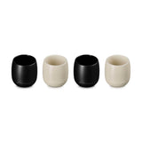 Le Creuset Serenity Collection Set of 4 Stoneware Tumblers - Satin Black & Brioche