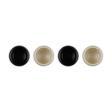 Le Creuset Serenity Collection Set of 4 Stoneware Tumblers - Satin Black & Brioche