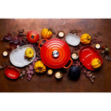Le Creuset Halloween Stoneware Pumpkin Petite Round Casserole - Volcanic