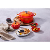Le Creuset Halloween Stoneware Pumpkin Petite Round Casserole - Volcanic