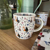 Alex Clark 400ml New Bone China Mug - Cat And Coffee