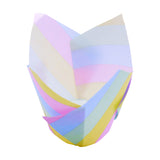 PME Set of 24 Tulip Muffin Cases - Rainbow Stripe