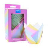 PME Set of 24 Tulip Muffin Cases - Rainbow Stripe