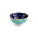 Mikasa 12cm Stoneware Nibble Bowl - Indigo Chevron
