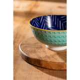 Mikasa 12cm Stoneware Nibble Bowl - Indigo Chevron