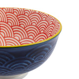 Mikasa 12cm Stoneware Nibble Bowl - Blue/Red Arc