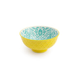 Mikasa 12cm Stoneware Nibble Bowl - Blue/Yellow Geometric