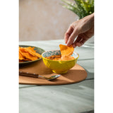Mikasa 12cm Stoneware Nibble Bowl - Blue/Yellow Geometric