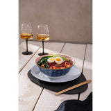 Mikasa 21cm Stoneware Ramen Bowl - Blue/Red Arc