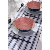 Mikasa 21cm Stoneware Ramen Bowl - Blue/Red Arc