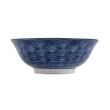 Mikasa 21cm Stoneware Ramen Bowl - Blue/Red Arc
