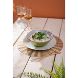 Mikasa 21cm Stoneware Ramen Bowl - Blue/Green Geometric
