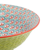 Mikasa 21cm Stoneware Ramen Bowl - Blue/Green Geometric