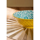 Mikasa 21cm Stoneware Ramen Bowl - Blue/Yellow Geometric