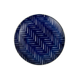 Mikasa 18cm Stoneware Small Plate - Indigo Chevron