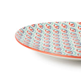 Mikasa 18cm Stoneware Small Plate - Blue/Green Geometric