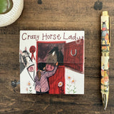Alex Clark Mini Magnetic Notepad - Crazy Horse Lady