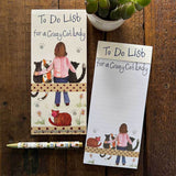 Alex Clark Magnetic To Do List - Crazy Cat Lady