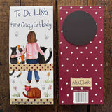 Alex Clark Magnetic To Do List - Crazy Cat Lady