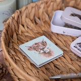 Wrendale Designs by Hannah Dale Compact Mirror - Daisy Coo - Highland Cow