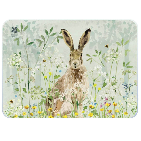 National Trust Large Glass Worktop Protector - Hare
