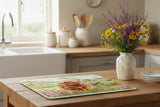 National Trust Large Glass Worktop Protector - Highland Cow