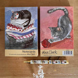 Alex Clark Pack Of 10 Notecard Wallet - Cat