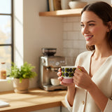 Orla Kiely 275ml Spot Square Oval Stacking Mug - Pink