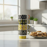 Orla Kiely 275ml Sycamore Stripe Stacking Mug - Yellow