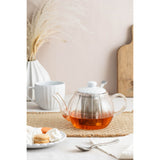 Price & Kensington Luxe 1 Litre Glass Teapot - White