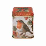 Elite Tins Small Square Tin - Christmas Robin