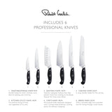Robert Welch Professional Oak Book 7-Piece Knife Block Set