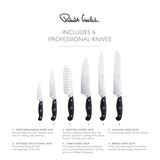 Robert Welch Professional Oak Book 7-Piece Knife Block Set & Signature Black Handheld Sharpener