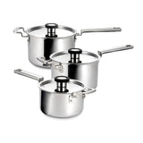 Robert Welch 316 Series Stainless Steel Cookware 3-Piece Saucepan Set