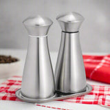 Robert Welch Signature Medium Salt & Pepper Mills with Tray - Satin