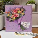 Alex Clark Birthday Card - Spotty Flowers