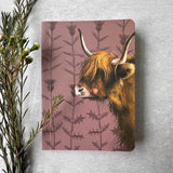 Alex Clark Small Blank Notebook - Highland Cow