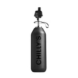 Chilly's Series 2 1-Litre Flip Reusable Water Bottle - Abyss Black